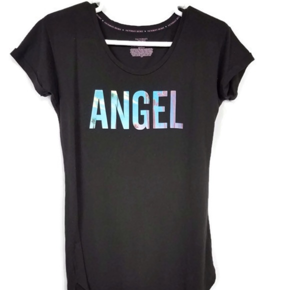 Victoria's Secret Other - Victoria's Secret Black ANGEL Logo Sleep Shirt SM